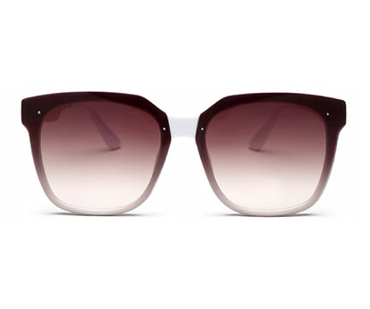 Gradient Brown White Wayfarer UV Sunglass for Women