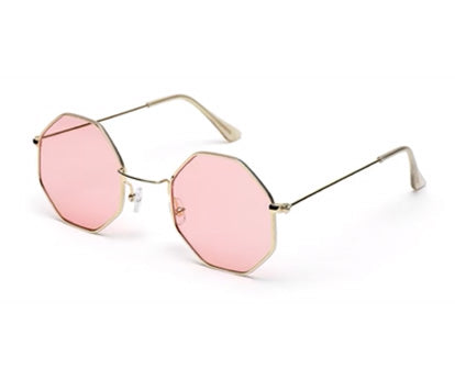Pink Hexagon UV Protected Sunglass for Women