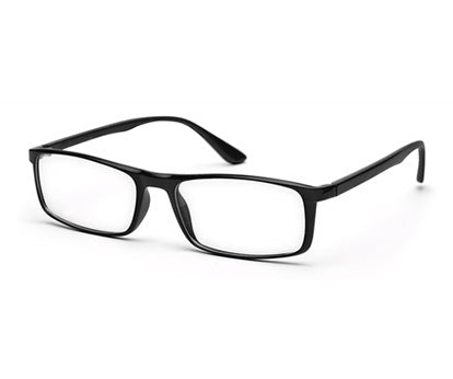 Black Glossy YourSpex Flex Rectangle Eyeglass for Men