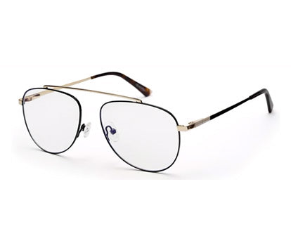 Black Gold Aviator Eyeglasses for Men
