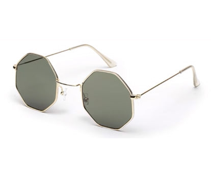 Green Hexagon Unisex UV Protected Sunglass