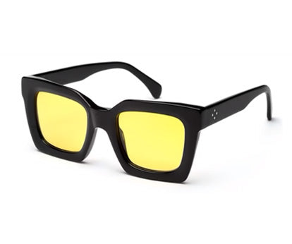 Vintage Thick Yellow Square Sunglass