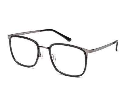 Layered Black  & Silver Metallic Glasses