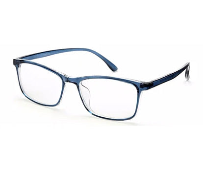 Blue Transparent Rectangle Eyeglasses for Men and Women