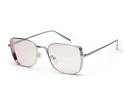 Silver Metal Square UV Sunglass for Women and Men