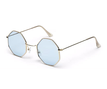 Blue Hexagon Unisex UV Protected Sunglass