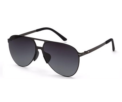 Zenith UV400 Large Unisex Black Polarized Sunglasses for Women