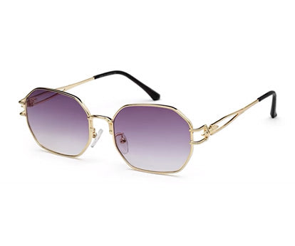 Purple Hexagon UV Sunglass for Men and Women