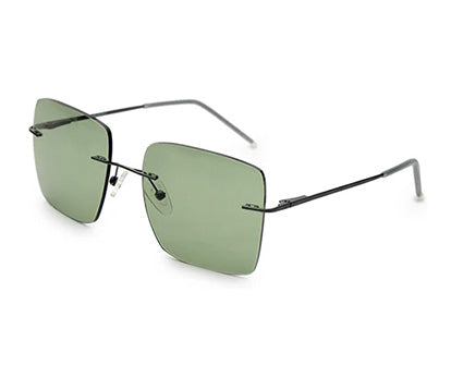 Everyday Unisex Green Square Sunglasses