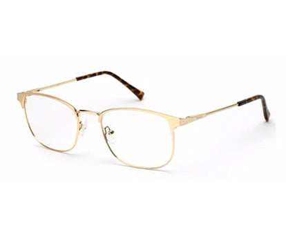 GOLDEN CLUBMASTER EYEGLASSES WITH TORT TEMPLE