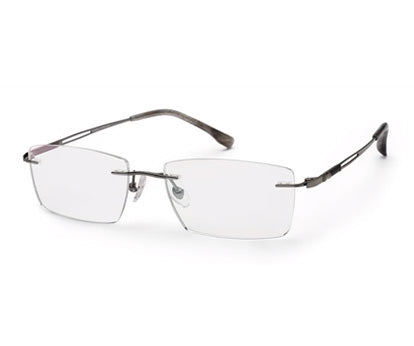 Zenith Titanium Silver RImless Glasses for Men