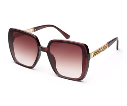 Dark Brown Square UV 400 Polarised Sunglass for Women
