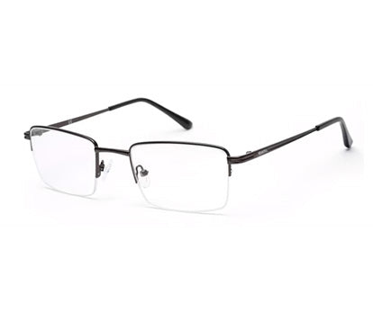 HALF RIM METALLIC GREY EYEGLASS FOR MEN