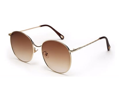 Gradual Brown Oval Shaped UV Sunglass for Women