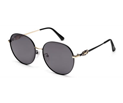 Black Round Shape UV 400 Protection Sunglass for Women