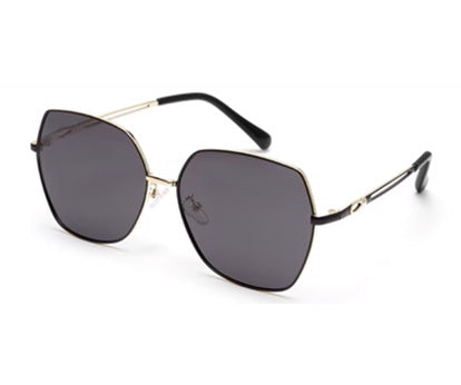 Black Large Round UV Protection Sunglass for Women