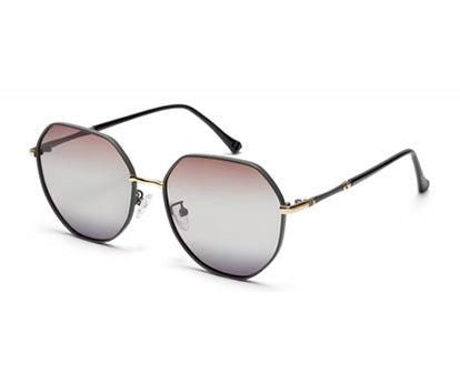 Gradient Light Brown Round UV Protection Sunglass for Men & Women