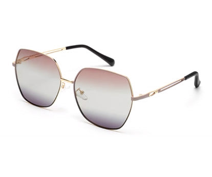 Gradient Light Brown Large Square UV Protection Sunglass for Men & Women