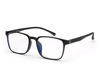 Black Full-Rim Rectangle Eyeglasses for Men