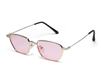 Pink Shade Rectangle Shaped UV Sunglass