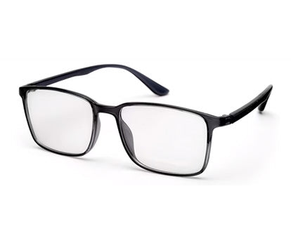 Black Glossy/Matte YourSpex Flex Rectangle Eyeglass for Men