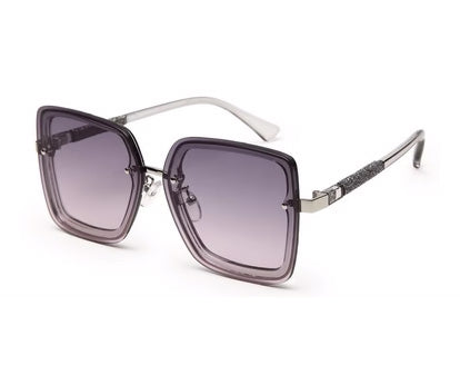 Gradient Blue Pink Large Squared UV Sunglass
