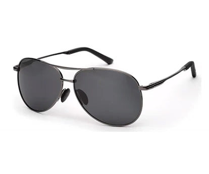 Gunmetal/Black Aviator Sunglass UV400 Protected for Men and Women