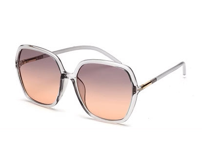 Gradient UV 400 Pink Transparent Square Sunglass for Women