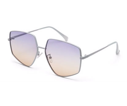 Gradient Purple Irregular Shaped UV Protection Sunglass for Women