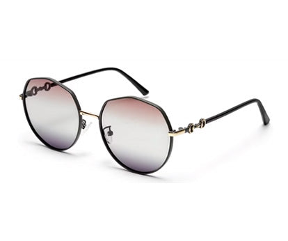 Gradient Brown Round UV Protection Sunglass for Women
