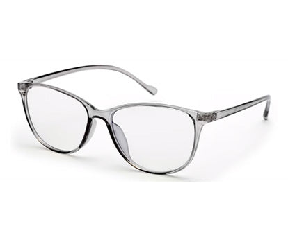 Transparent Grey Cateye Eyeglasses for Women