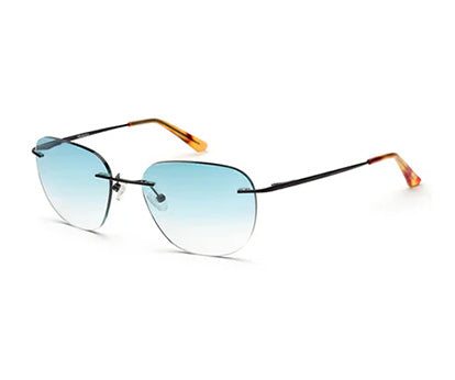 Rimless Gradient Blue Sunglasses