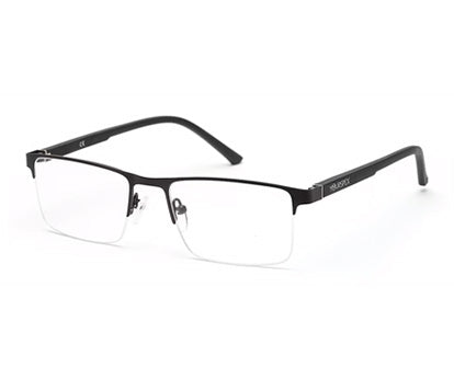 BLACK HALF RIM RECTANGULAR EYEGLASSES FOR MEN
