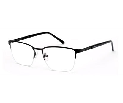 BLACK HALF RIM RECTANGULAR EYEGLASSES