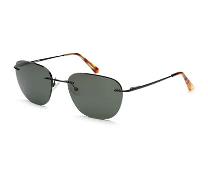 Rimless Square Black Sunglasses