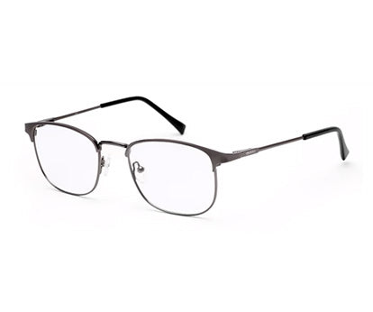 METALLIC GREY UNISEX CLUBMASTER EYEGLASSES