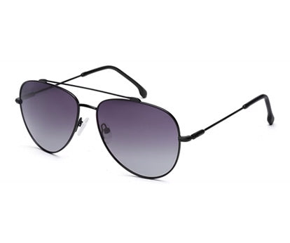 Black Aviator Full Rim Metal Sunglasses