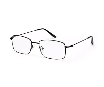MATTE BLACK RECTANGLE EYEGLASSES