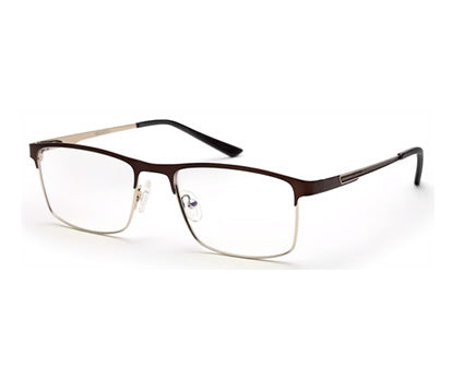 Copper Gold Rectangle Eyeglasses for Men