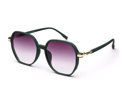 Green Oval UV 400 Polarised Sunglass for Women