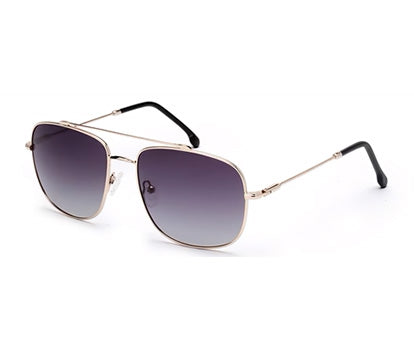Gold Square Full Rim Metal Sunglasses For Men