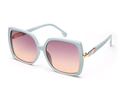 Light Blue Square UV Sunglass for Women