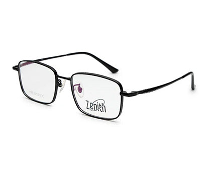 Zenith Titanium Metallic Black Square Frames