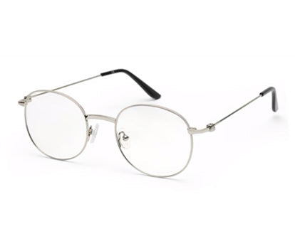 SILVER UNISEX OVAL GLASSES