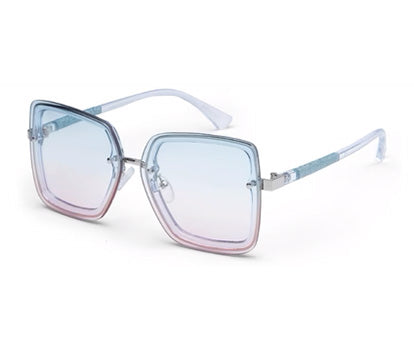 Gradient Light Blue Pink UV Sunglass for Women