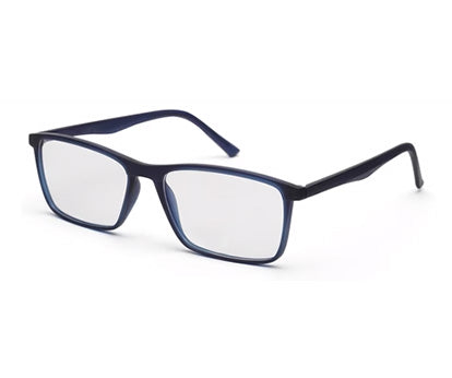 Dark Blue Matte YourSpex Flex Rectangle Eyeglass for Men