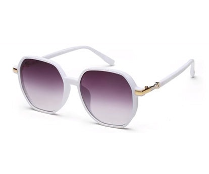 White Oval UV Sunglass for Women