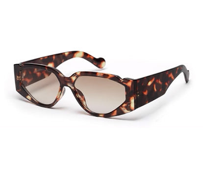 Tort Brown Vintage 100% UV Protection Sunglasses with Polycarbonate Lenses