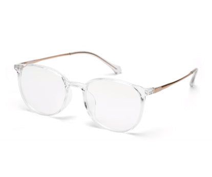 Zenith Titanium Transparent Browline Unisex Glasses
