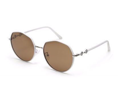 Black Large Oval UV Protection Sunglasses for Women